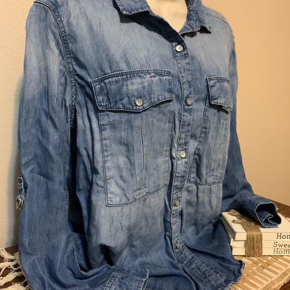 Calvin Klein jean button up shirt - Picture 2 of 5